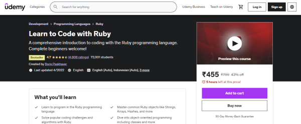 DELA DISCOUNT Udemy-600x248 What is Ruby Programming? 10 Best Ruby Programming Sites DELA DISCOUNT  