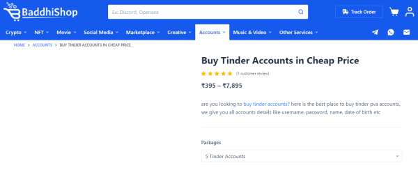 Baddhi Shop - buy tinder accounts