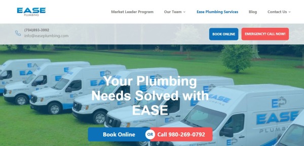 Ease Plumbing - plumber charlotte NC