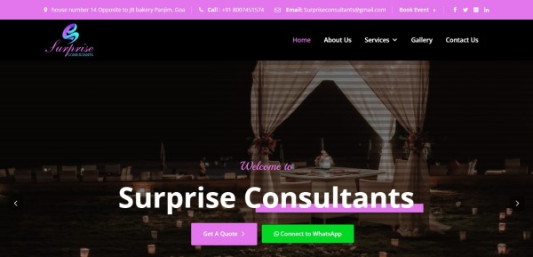 Surprise Goa - Wedding Planners in Goa