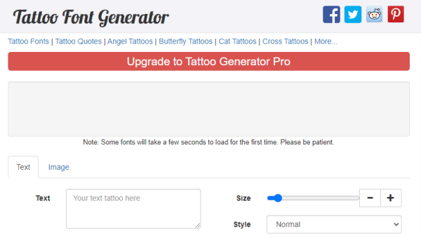 Tattoo Font Generator