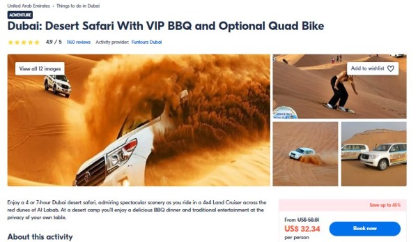 Desert Safari With VIP BBQ and Optional Quad Bike