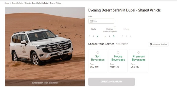 Evening Desert Safari in Dubai