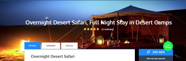 Overnight Desert Safari, Full Night Stay in Desert