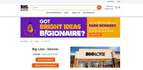 Big Lots - liquidation pallets Denver