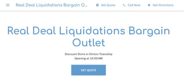 Real Deal Liquidations Bargain Outlet - liquidation stores in Michigan