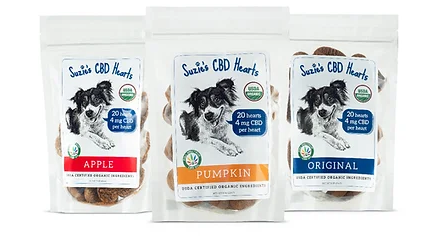 Suzie's pet treats 4 mg CBD Dog Treat Hearts