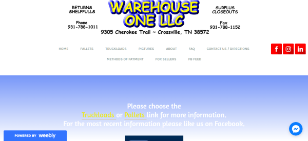 Warehouse One LLC - Amazon liquidation pallets
