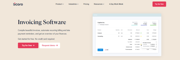 Scoro - Free Invoicing Software