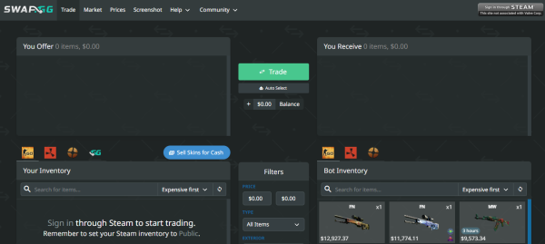 Swap. gg - Csgo trading sites