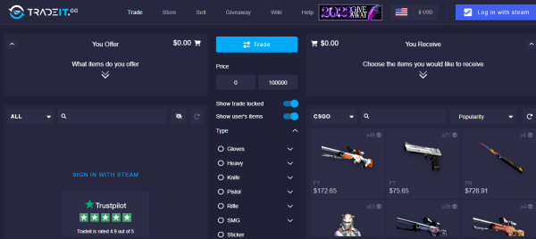 Tradeit.GG - Csgo trading sites