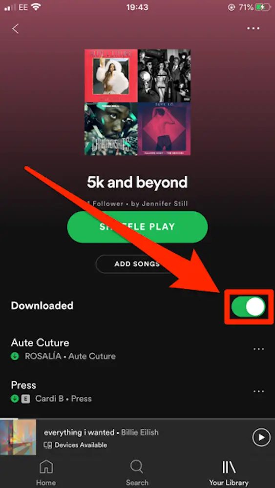 How to download playlist on Spotify on Mobile