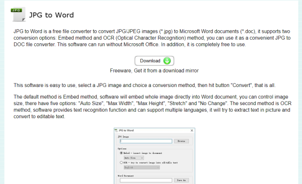 JPG to Word - JPG to word converter