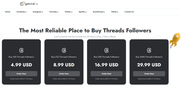 GetViral Threads Followers