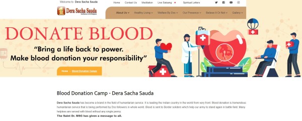 Dera Sacha Sauda Blood donation organization